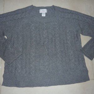 DESIGN HISTORY PURE CASHMERE WOMENS SWEATER GREY COLOR SIZE L